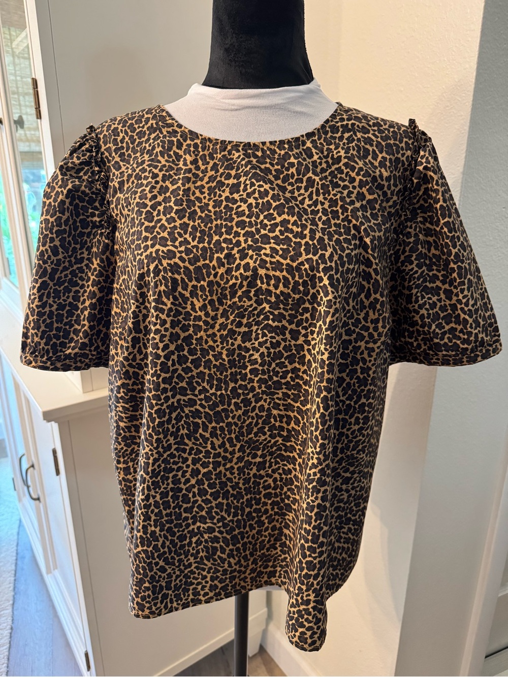 J Crew Leopard Print Women's Top - Brown/Black